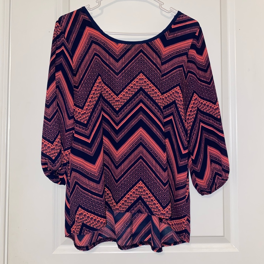 pink and navy blue dress shirt